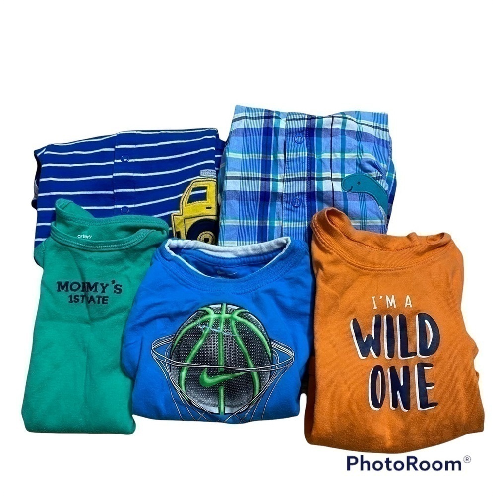 18 mos Boy Clothing Bundle Romper Long Sleeve Shirt Short Sleeve Onesie Nike - Picture 1 of 7